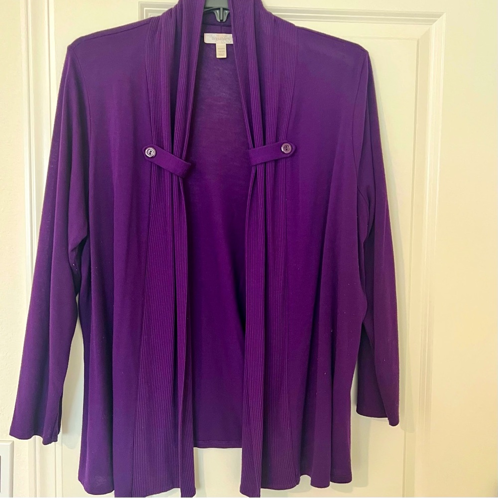 Cardigan plus size 18/20 in purple. Sweater Cardigan.